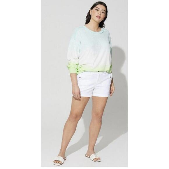 NWT Torrid Reverse Terry Drop Shoulder Sweatshirt Ombre Long Sleeve Top … - Picture 1 of 10
